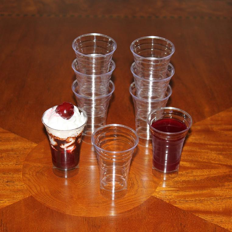 Plastic Spiral Shot Glass / Mini Desert Cups 1.75 oz Pack of 50